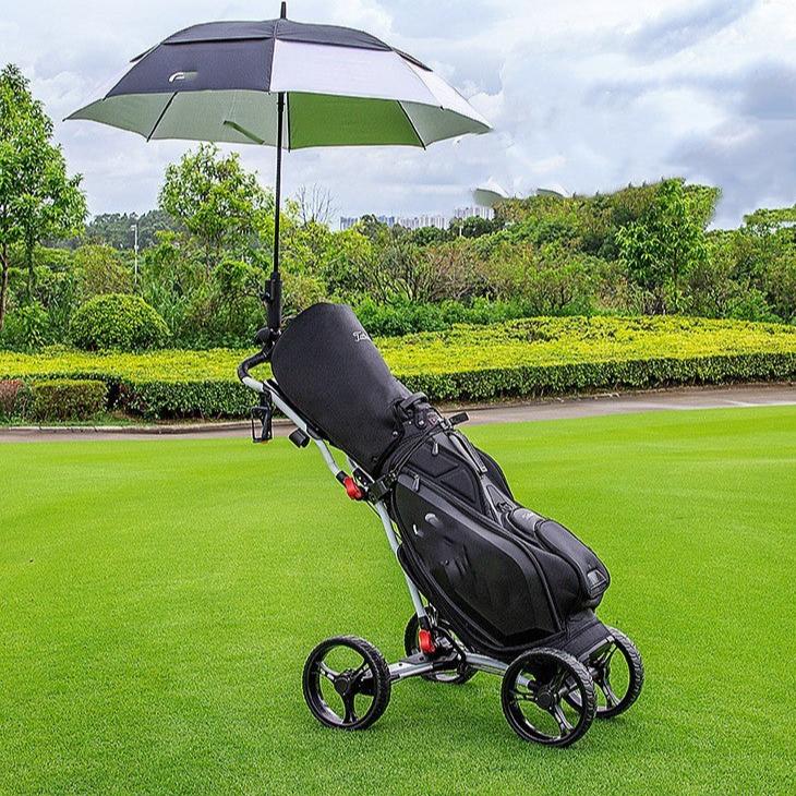 Golf Course Cart Four Wheel Aluminum Alloy Foldable With Umbrella Rack